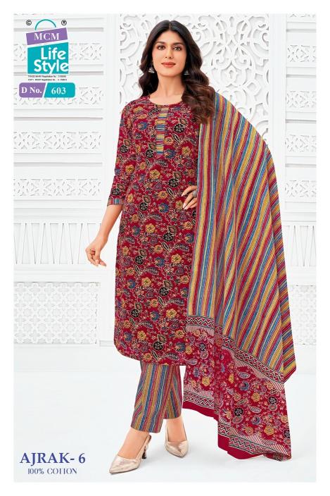MCM ajrak vol-6 cotton kurtis wholesale
